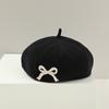 Gorros para Niños para Primavera y Otoño, Boinas Finas para Niñas con Lazo, Gorros de Calabaza, Gorros de Pintor de Invierno para Bebés Niñas