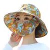 Sombrero de Pescador con Protección Solar Integrada y Máscara Parasol para el Sol de Verano, Transpirable con Diseño Floral Anti-UV para Exteriores, Sombrero para Recolectar Té para Mujeres