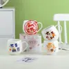 Taza de Cerámica Taza Barrigona Taza de Café Taza de Pareja Hombres y Mujeres Hogar Logo Impreso Simple Fresca Taza de Mano Regalo de Apertura