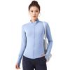 Nueva Chaqueta de Yoga con Flor de Melocotón y Espalda Descubierta para Otoño e Invierno, con Cremallera en el Cuello para Correr de Noche al Aire Libre, Ropa de Fitness Cortavientos para Mujeres