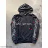 Sudadera Chaqueta Ins Europea y Americana Transfronteriza Estampada Bordada Desgastada Algodón Puro Felpa 380g Lavada Vintage Y2K Manga Larga