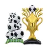 Transfronterizo Nuevo 2026 Trofeo de Fútbol de Pie Globo de Película de Aluminio Arreglo de Decoración para Fiesta del Mundial de México Venta al por Mayor