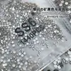 Pedras de Strass Pretas com Fundo Plano para Nail Art, Pedras de Strass Deslumbrantes Pretas Cinza Mineral de Vidro em Formato de Leque Rei, Joias Pequenas Redondas de Strass