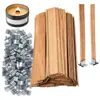 1.3X130mm Pavio de Madeira Reto para Vela Pavio de Vela Aromática DIY com Base Cera de Soja Cera de Areia Cera de Madeira