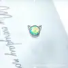 Pendientes de Aleación de Titanio ASTM F-136 Cabeza de Gato Pequeño Diablo Ópalo G23 Titanio Ópalo Piercing Labial Piercing Lengua Joyería para Orejas