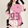 Producto de Venta Caliente Transfronterizo de Verano 2026 en Aliexpress y Ozone: Estampado Digital Animal City Cuello Redondo Manga Corta