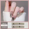 Ropa Infantil Armadura Año Nuevo 2024 Primavera y Verano Manicura de Alta Gama Cuadrado Corto Ojo de Gato Terminadas Mediana Larga Blanca 24 Piezas