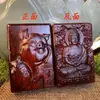 Encendedor de Juguete de Relieve de Doble Cara de Palo de Rosa Queroseno Antiguo Retro Viento Creativo para Hombre