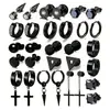 Los Pendientes y Clavos de Acero Inoxidable Más Populares para Hombre de Amazon, Combinación de Acero de Titanio, Aros con Cruz, Pendientes Perforados y Set de Pendientes