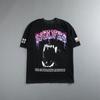 Jeans DARC Retro Americano Color de Contraste Deportivo Algodón Camiseta Universitaria Holgada Versátil Pareja Manga Corta Hombres y Mujeres Camiseta Generación Cabello