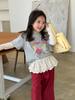 Weimu Conjunto Infantil para Meninas 2026 Primavera Novo Estilo Coreano Camiseta Infantil Camisa Básica Calça Casual Roupas de Bebê