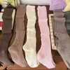 Calcetines Canalé Versátiles de Otoño e Invierno Ioulor, Algodón Anti-Pilling, Calcetines Largos Cálidos y Transpirables, Calcetines Adelgazantes de Color Sólido para Mujer