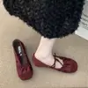 Primer Encuentro Verano 2026 Nuevos Zapatos Planos de Ballet con Tira Plisada de Nicho para Mujer, Zapatos Mary Jane Satinados Estilo Chanel