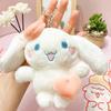 Chaveiro Pingente de Boneca Cachorro de Pelúcia Criativo com Orelhas Grandes Fofo Exquisito Chaveiro de Carro Pingente de Chaveiro de Bolsa