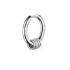 Pendientes de Aro de 5 Anillos, Pendientes de Acero de Titanio Estilo Coreano para Hombres y Mujeres, Clips para Orejas Redondos, Aros para Orejas, Pendientes de Espiral, Estilo Lujo Ligero