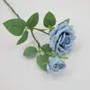 Rosa Simulação Haste Única Multi-cabeça Toque Real Rosa Casamento Flor Simulação Ornamento Sala de Estar Fotografia Flor Artificial Flor de Seda Atacado