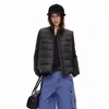 2026 Invierno Nuevo Estilo Caliente Chaleco de Plumas 90% para Mujer Corto con Cuello Alto Ropa Exterior Chaleco Chaqueta Ligera Cálida