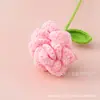 Rosas Tejidas de Hilo Transfronterizas para San Valentín y el Día de la Madre, Flores Artificiales Decorativas de Alta Calidad, Rosas Puntiagudas Hechas a Crochet a Mano