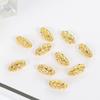 Cuentas de Oliva Huecas Chapadas en Oro de 18K Cuentas con Conservación de Color Oro de 14K Material para Accesorios de Joyería DIY