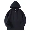 Sudadera con capucha y cremallera de algodón y seda de leche estilo primavera y otoño con logotipo personalizado, chaqueta cárdigan lisa en blanco con texto impreso