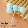 Decoración de pastel de cumpleaños de 10 piezas, bola de pelo tridimensional, nube, globo aerostático, luna, tarjeta de nube blanca, decoración de fiesta