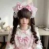 Tiara Original Lolita com Laço Estilo Lolita Renda Laço Grande Menina Kc Lo Menina Acessório de Cabelo para Uso Diário