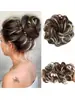 Faixa de Cabelo Elástica Feminina Estilo Europeu e Americano Anel para Cabelo Cacheado Peruca Invisível Modelador de Coque Fofo Adereço de Cabelo para Coque