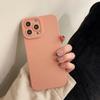 Cor sólida estilo coreano para iPhone13/11promax caso de telefone Apple 15 silicone macio 14pro Girl x/7p