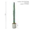Cactus de simulación grande nórdico en maceta, decoración de escena tropical desértica, bonsái, cactus falso, pilar, regla de medición, adornos