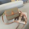 Bolsa transversal pequena quadrada retrô de couro legítimo texturizada com cebolinha, bolsa tiracolo feminina de couro bovino, bolsa carteiro japonesa estilo ins