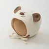 Jq Jingqi Sombrero para Bebé Primavera y Otoño Sombrero con Protección para las Orejas para Niños Pequeños Niños y Niñas Lindo Sombrero de Oso con Lazos Sombrero Tipo Pullover para Niños