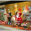 Pegatinas de ventana de Navidad 2025 nuevas pegatinas electrostáticas para cristal de ventana pegatinas de pared copo de nieve hombre mayor pegatinas navideñas lindas