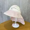 Sombrero de Bebé Jingqi de Verano Delgado Transpirable de Malla con Protección Solar y Cubrecuello para Niños y Niñas de Viaje