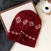 Gorro Negro Mujer Otoño Invierno 2026 Nuevo Holgado Versátil Slouchy Hace que la Cara se Vea Más Pequeña Gorro de Punto Cálido Gorro de Lana