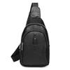 Bolso de Pecho Cruzado de Cuero Genuino para Hombre con Estampado de Cocodrilo Lion Leiden, Capa Superior de Piel de Vaca, Bolso Cruzado de Moda Transfronteriza para Hombre