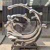 Escultura de spray de aço inoxidável para jardim ao ar livre, paisagem de metal, gota d'água, spray de água, onda quadrada, ornamentos em formato de paisagem aquática