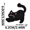 Novos Adesivos de Tecido Bordados Cartoon Autoadesivos de Gato Preto para Jaquetas de Penas, Cachecóis e Luvas de Crianças, Adesivos Decorativos e Adesivos de Patch Sem Costura