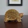 Sándalo Verde Tallado Ciervo Pequeño Tortuga Dorada Adorno de Escritorio Regalo para Personas Mayores Práctico Escritorio Oficina Sala de Estar Decoración Artesanía