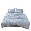 Conjunto de Quatro Peças Tencel Lyocell Classe A Fio 60 Bolinhas Cobertura de Edredom Refrescante Conjunto de Três Peças para Dormitório Estudantil Lençol de Cama 1.8