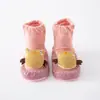 Nuevos Calcetines para Bebés y Niños Pequeños 2021 Calcetines Antideslizantes para el Piso Algodón Peinado Muñeco Dibujo Animado Calcetines de Tubo Medio con Suela de Cuero sin Cordones