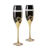 Copos de Vinho Tinto de Haste Alta de Vidro de Cristal Copos de Champanhe Conjunto de 2 Copos de Champanhe Criativos em Forma de Coração para Casa Em Estoque Atacado