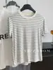 2026 Verão Amigável à Pele Confortável Modal Manga Curta Nova Solta Casual Versátil Gola Redonda Emagrecedora Camiseta para Mulheres em Cor Sólida