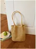 Bolso de mano tipo cesta único y elegante para mujer, nuevo modelo 2026, bolso cubo calado, moderno bolso de hombro individual para madre e hija