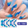 Fábrica Zhengxiang Personalizado ODM Hoja de Arce Verde Película de Esmalte de Uñas Pegatinas de Arte de Uñas Gradiente Frescas Pegatinas para Uñas OEM