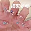 Broca de uñas de estrella de cinco puntas súper flash mixta 50 colores de broca plana broca de forma especial broca de uñas de estrella de mar gorda accesorios decorativos
