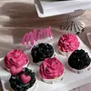Tanabata Día de San Valentín Día de la Madre MOM tarjeta acrílica para pastel MOM Te amo Tarjeta decorativa para pastel del Día de la Madre