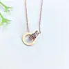 Collar de Acero Inoxidable para Mujer Joyería de Nicho Versátil Colgante de Cobre Cadena Elegante para Clavícula Joyería Cadena de Lujo Ligero