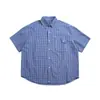 Vestido de Verano Sureño 2025 Nuevo de Verano Estilo Japonés Retro Patrón Estilo Old Money Camisa de Manga Corta Camisa Unisex de Moda para Hombres