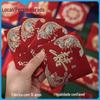 Em estoque saco de envelope vermelho de casamento atacado personalizado criativo porta aberta bloqueio de porta retirada pequeno envelope vermelho caractere Xi selo Li Wei personalização