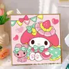 Pintura de Diamantes para Niños Kuromi Hecho a Mano DIY Pintura de Pegatinas de Diamantes Sanrio Pintura de Diamantes con Diamantes Completos 5D Tamaño Pequeño